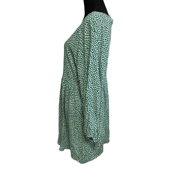 Urban Outfitters Daisy Street Size Medium Boho Green Print Long Sleeve - Picture 2 of 6